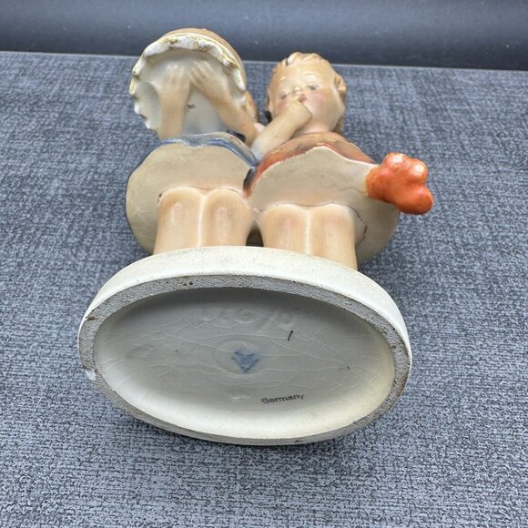 Goebel Hummel Figurine 176/0 "Happy Birthday" TMK2 Full Bee 5" 2 Girls 1950s - Picture 5 of 16